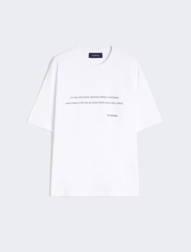 T-shirt in cotone con stampa - BIANCO OTTICO - Sportmax - 6