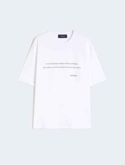 T-shirt in cotone con stampa - BIANCO OTTICO - Sportmax