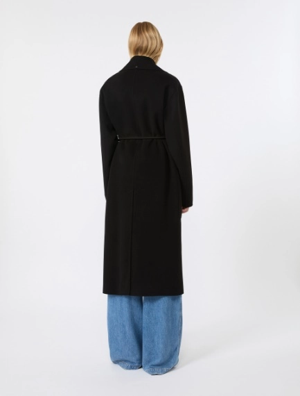 Oversized double wool coat - BLACK - Sportmax - 3