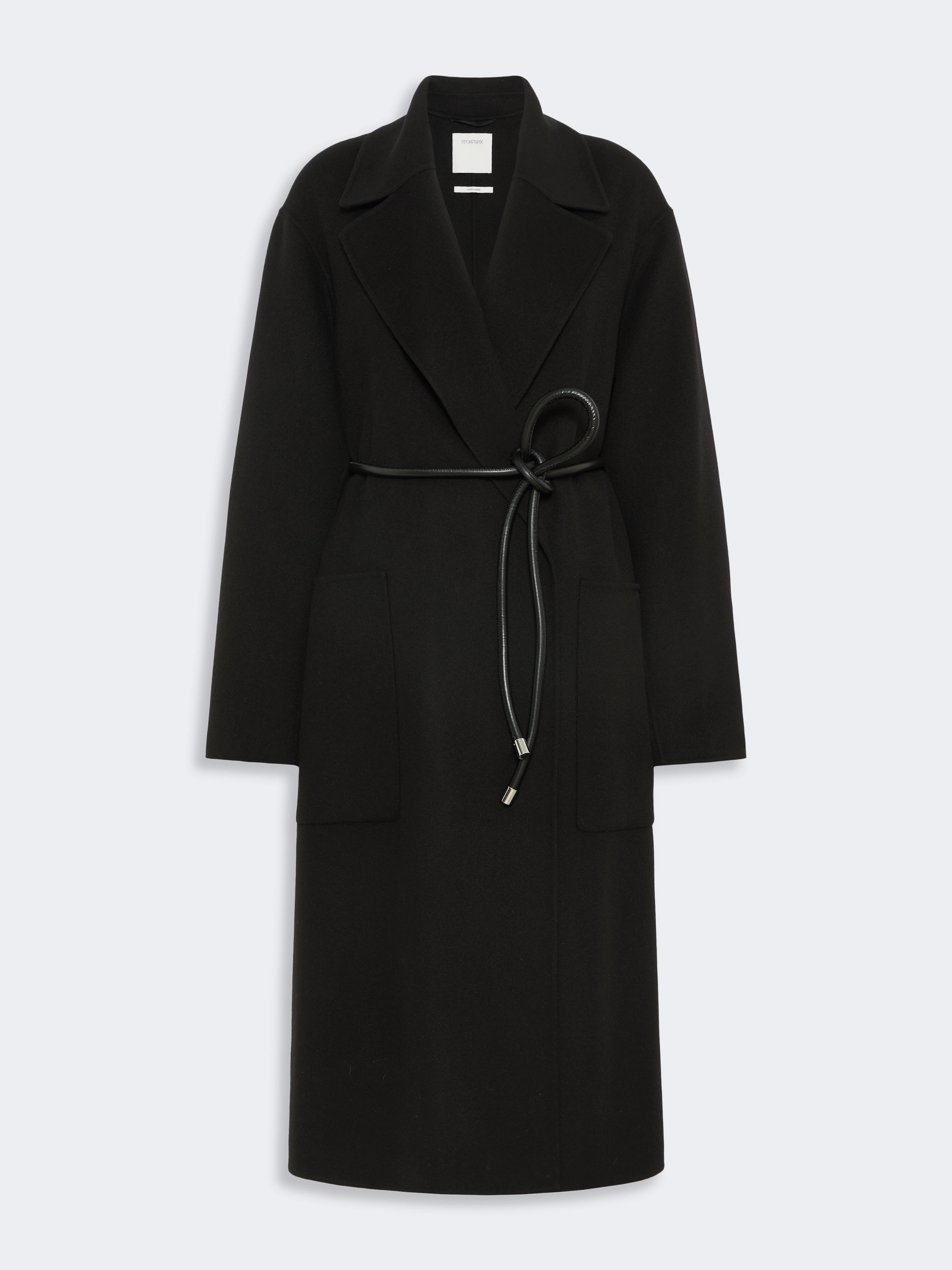 Oversized double wool coat - BLACK - Sportmax - 5