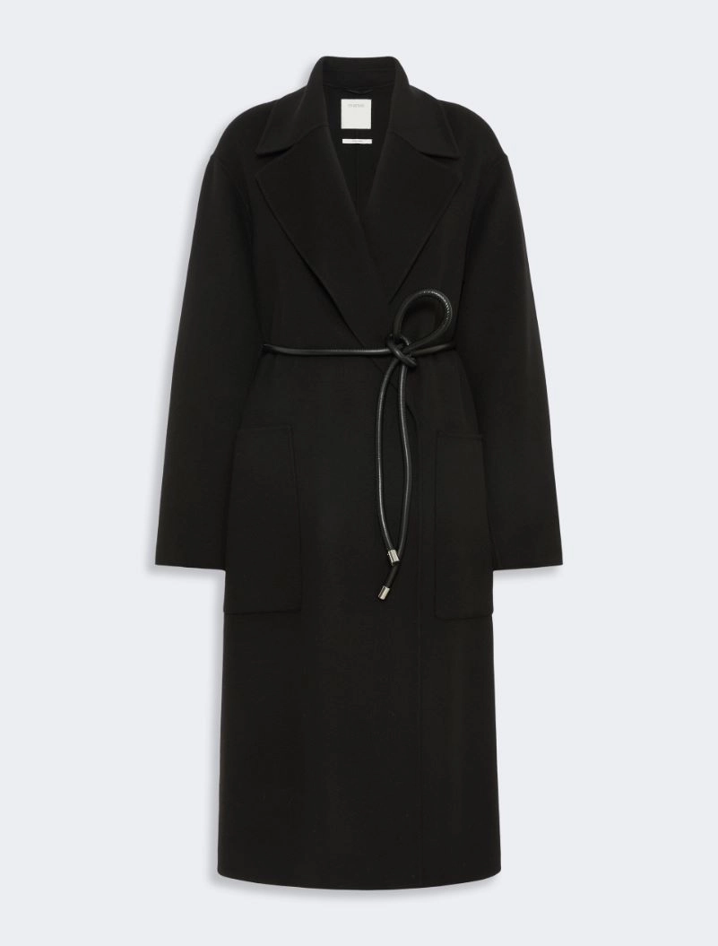 Oversized double wool coat - BLACK - Sportmax - 5