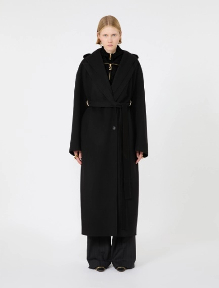 Oversized pure wool coat - BLACK - Sportmax - 2