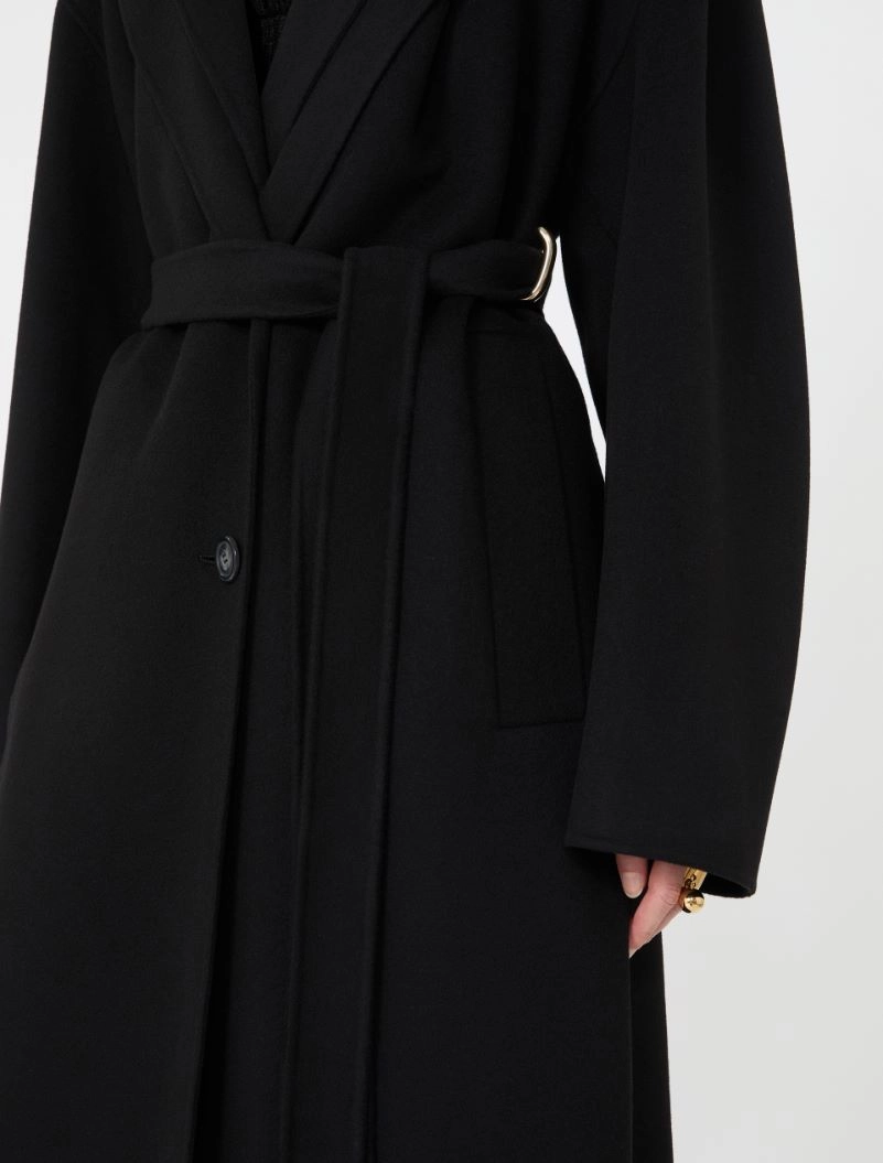 Oversized pure wool coat - BLACK - Sportmax - 5