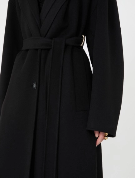 Oversized pure wool coat - BLACK - Sportmax - 5