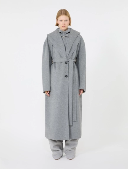 Oversized pure wool coat - MEDIUM GREY - Sportmax - 2