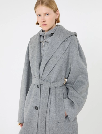 Oversized pure wool coat - MEDIUM GREY - Sportmax - 4