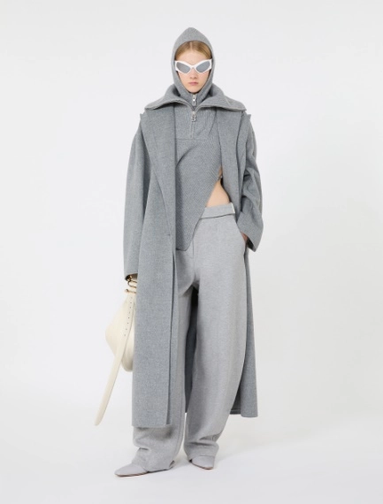 Oversized pure wool coat - MEDIUM GREY - Sportmax - 1