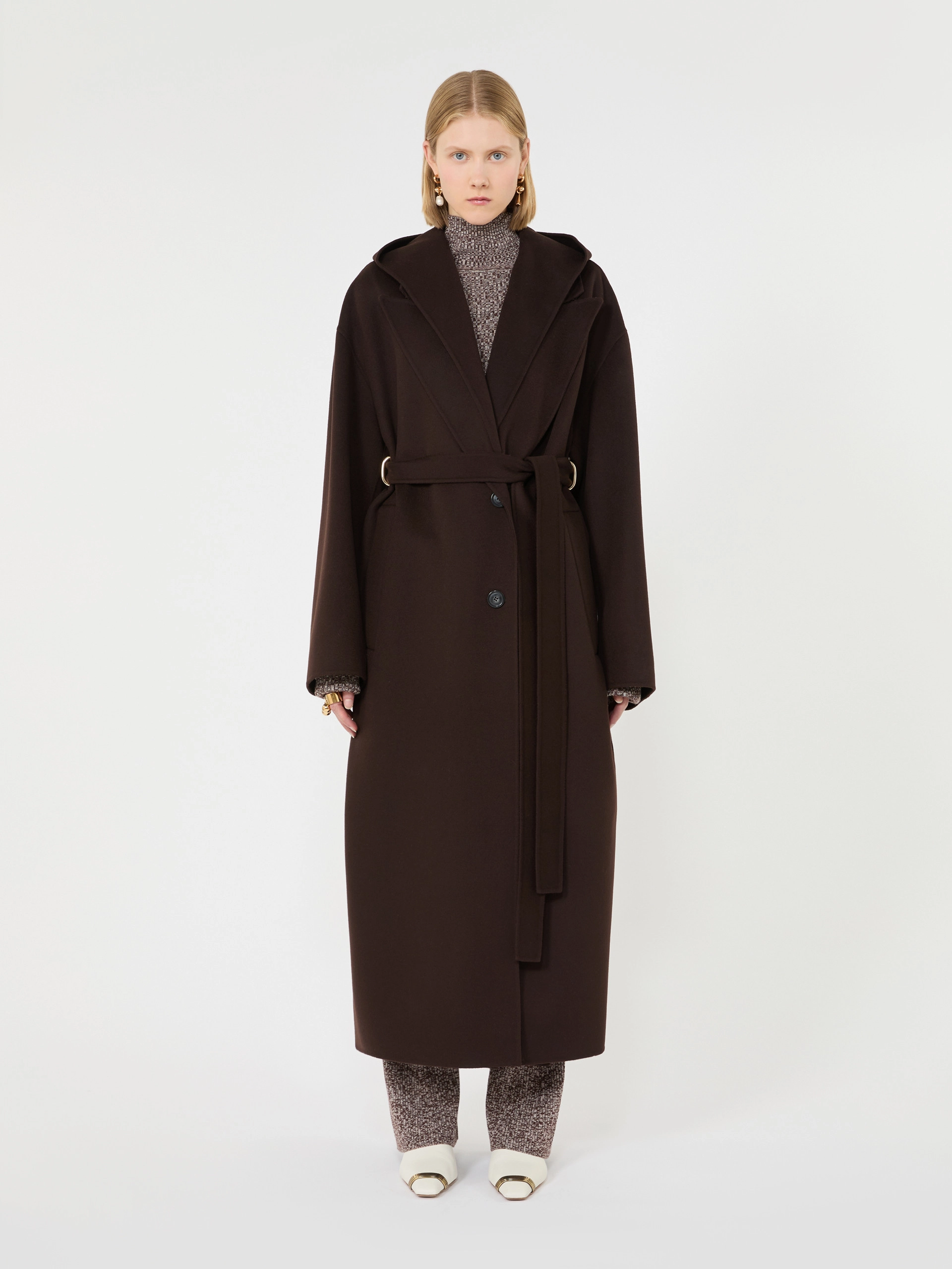 Oversized pure wool coat - CHOCOLATE - Sportmax - 2