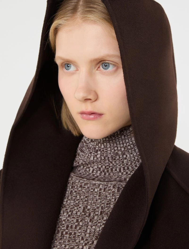 Oversized pure wool coat - CHOCOLATE - Sportmax - 4