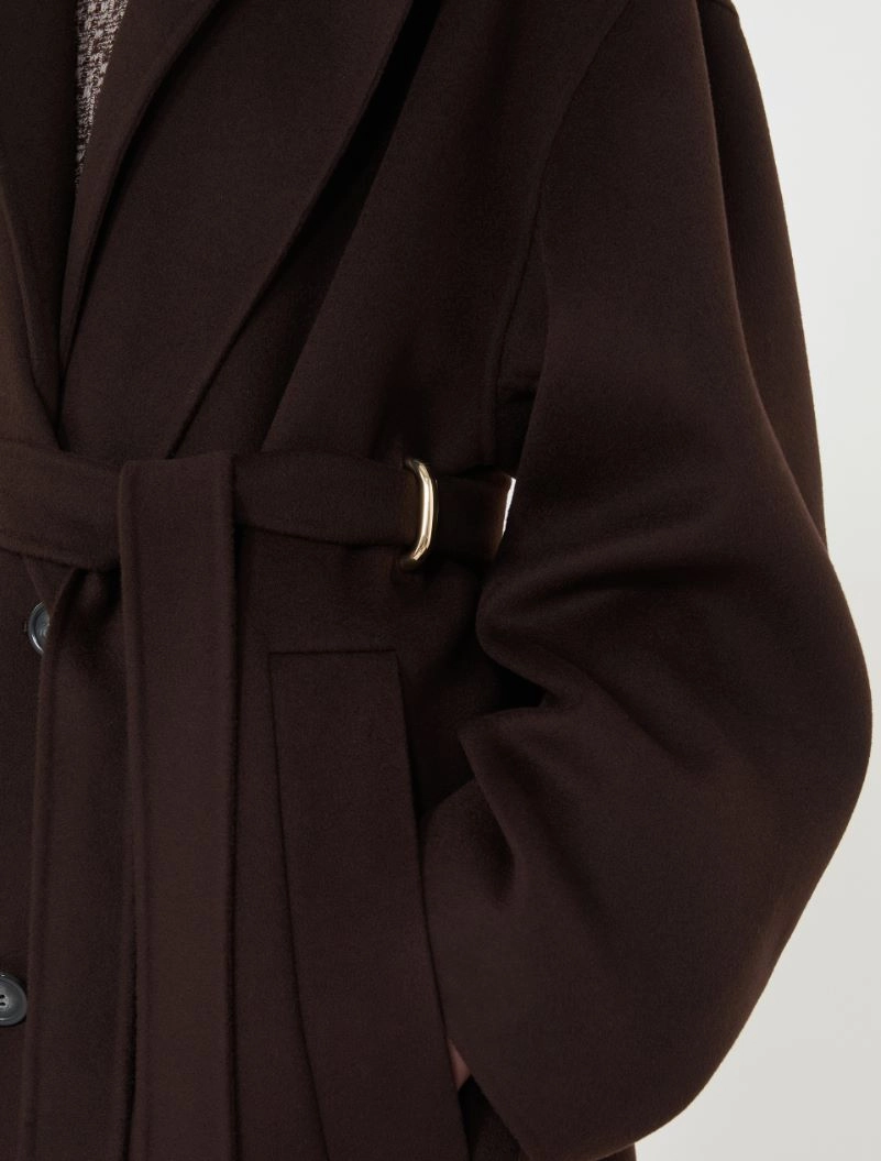 Oversized pure wool coat - CHOCOLATE - Sportmax - 5