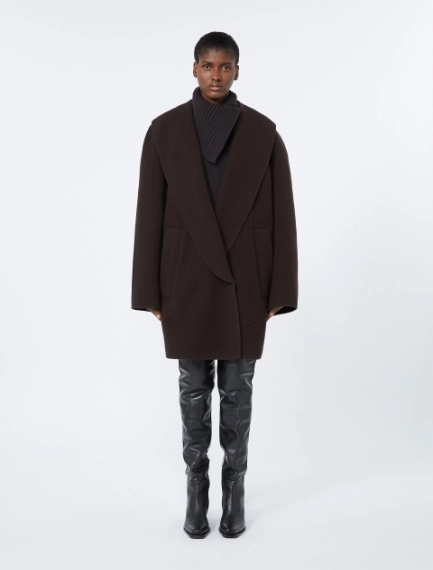 Wool and cashmere heavy jacket - COFFEE - Sportmax - 2
