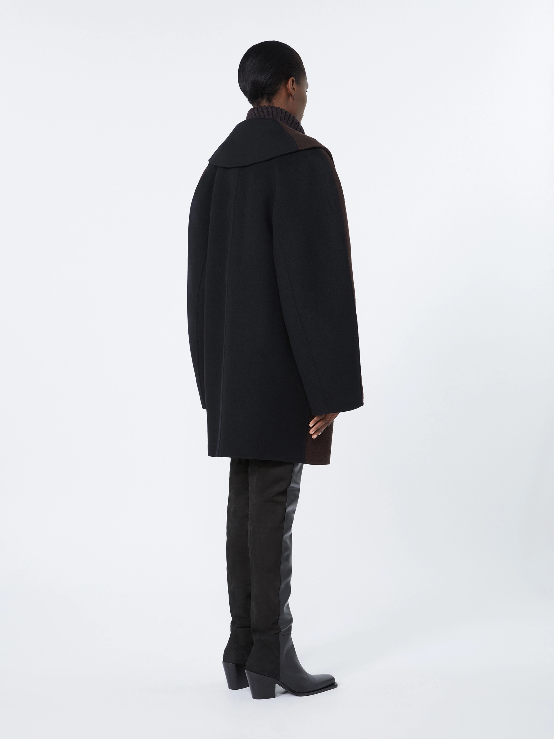 Wool and cashmere heavy jacket - COFFEE - Sportmax - 3