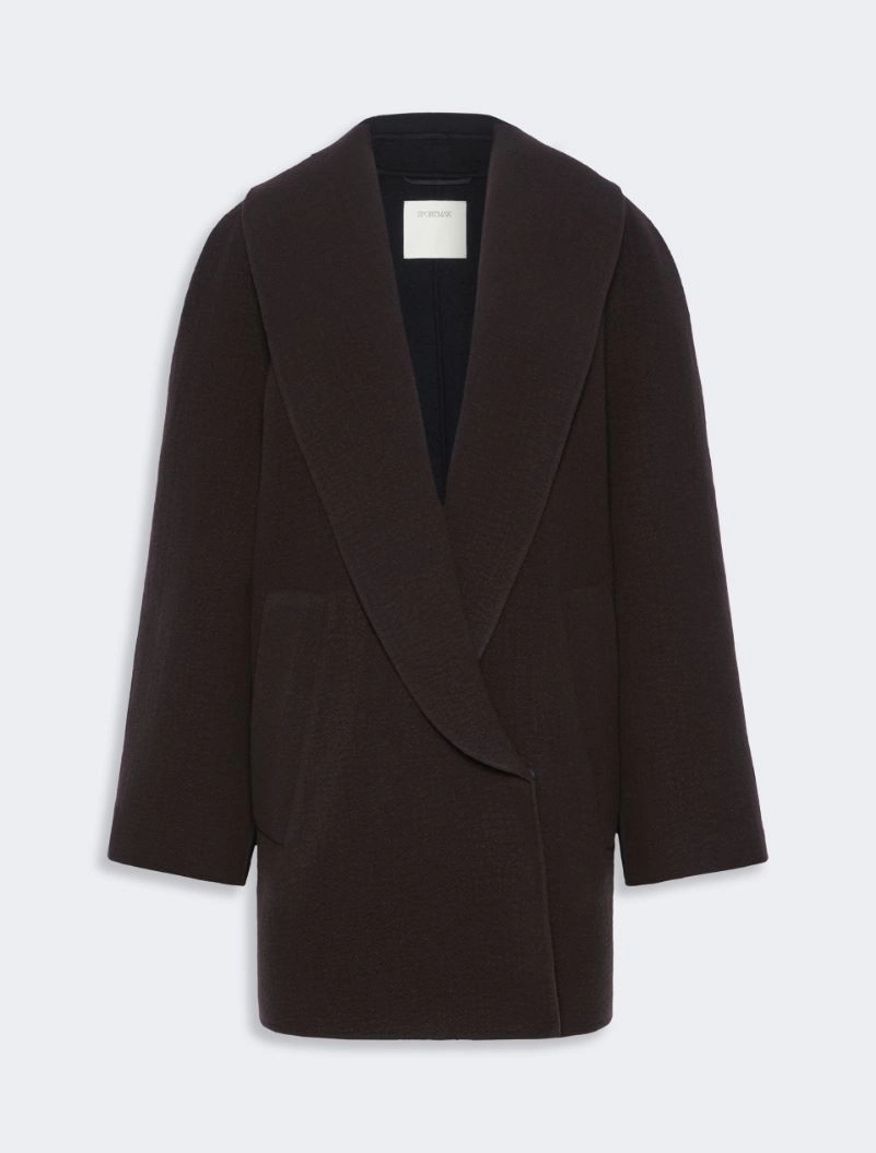 Wool and cashmere heavy jacket - COFFEE - Sportmax - 5