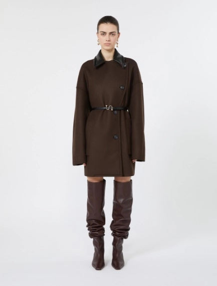 Wool cloth jacket - CHOCOLATE - Sportmax - 2