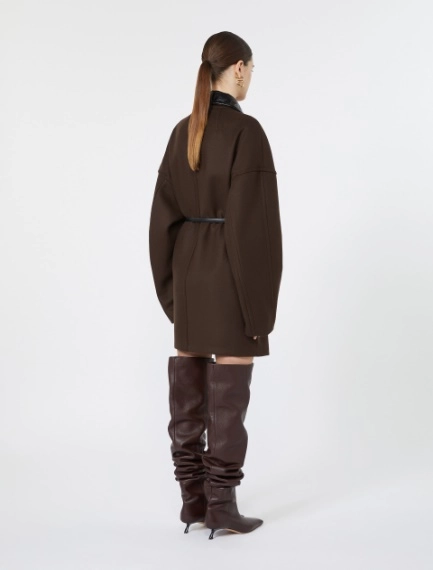 Wool cloth jacket - CHOCOLATE - Sportmax - 3