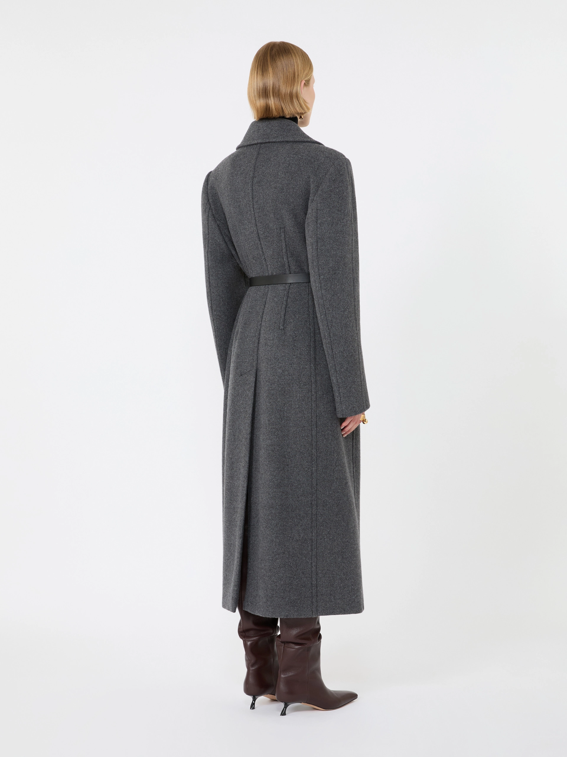 Long pure wool coat - BLACK - Sportmax - 3