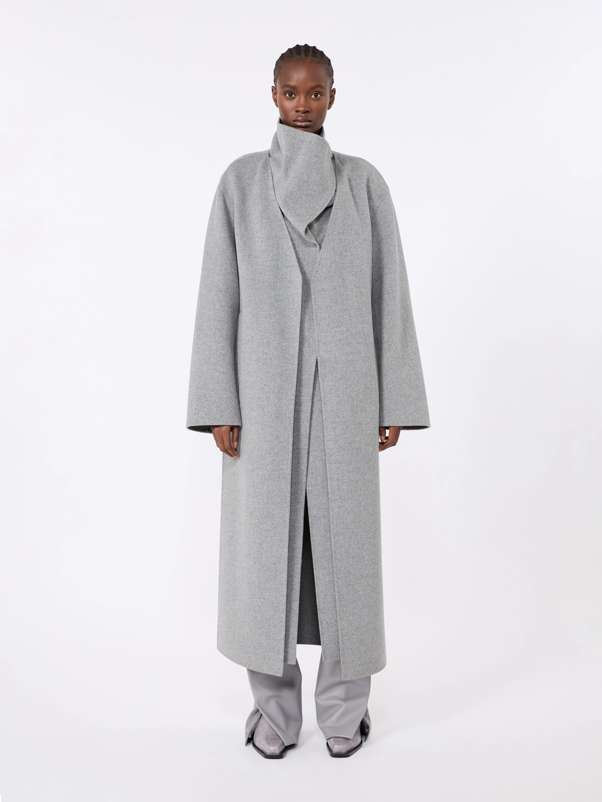 Long pure wool coat - MEDIUM GREY - Sportmax - 2