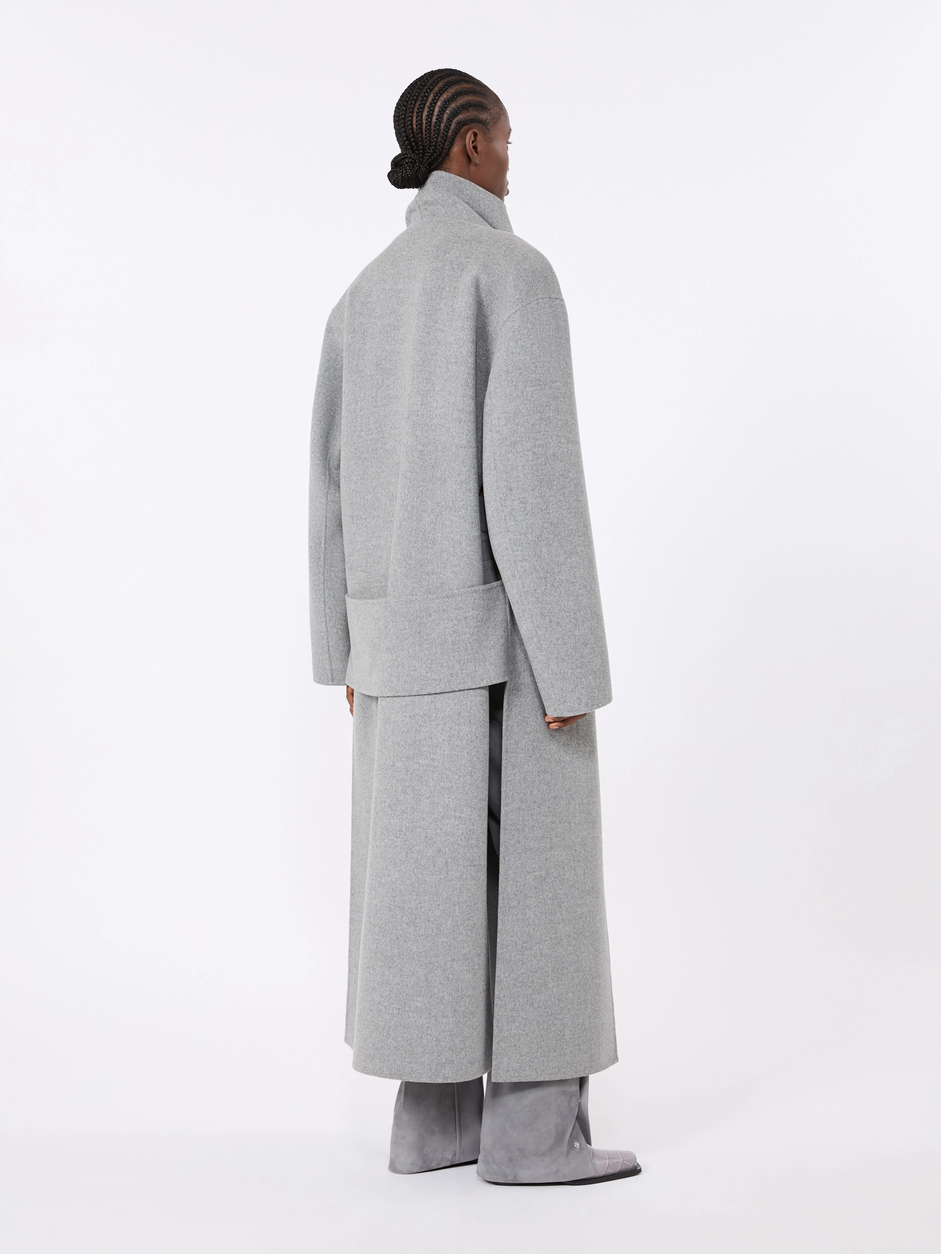 Long pure wool coat - MEDIUM GREY - Sportmax - 3