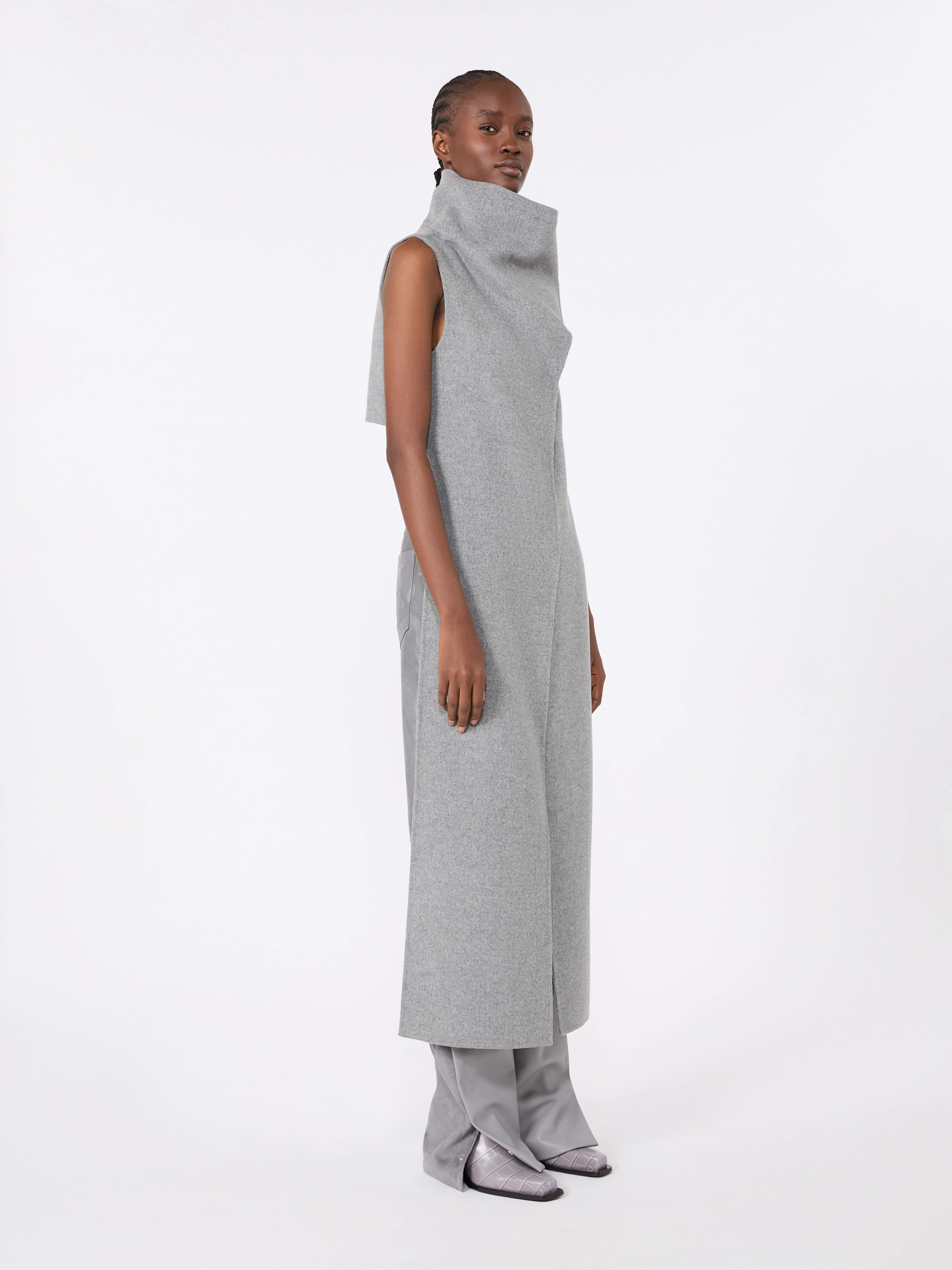 Long pure wool coat - MEDIUM GREY - Sportmax - 4