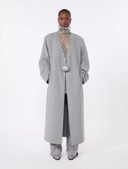 Long pure wool coat - MEDIUM GREY - Sportmax - 1