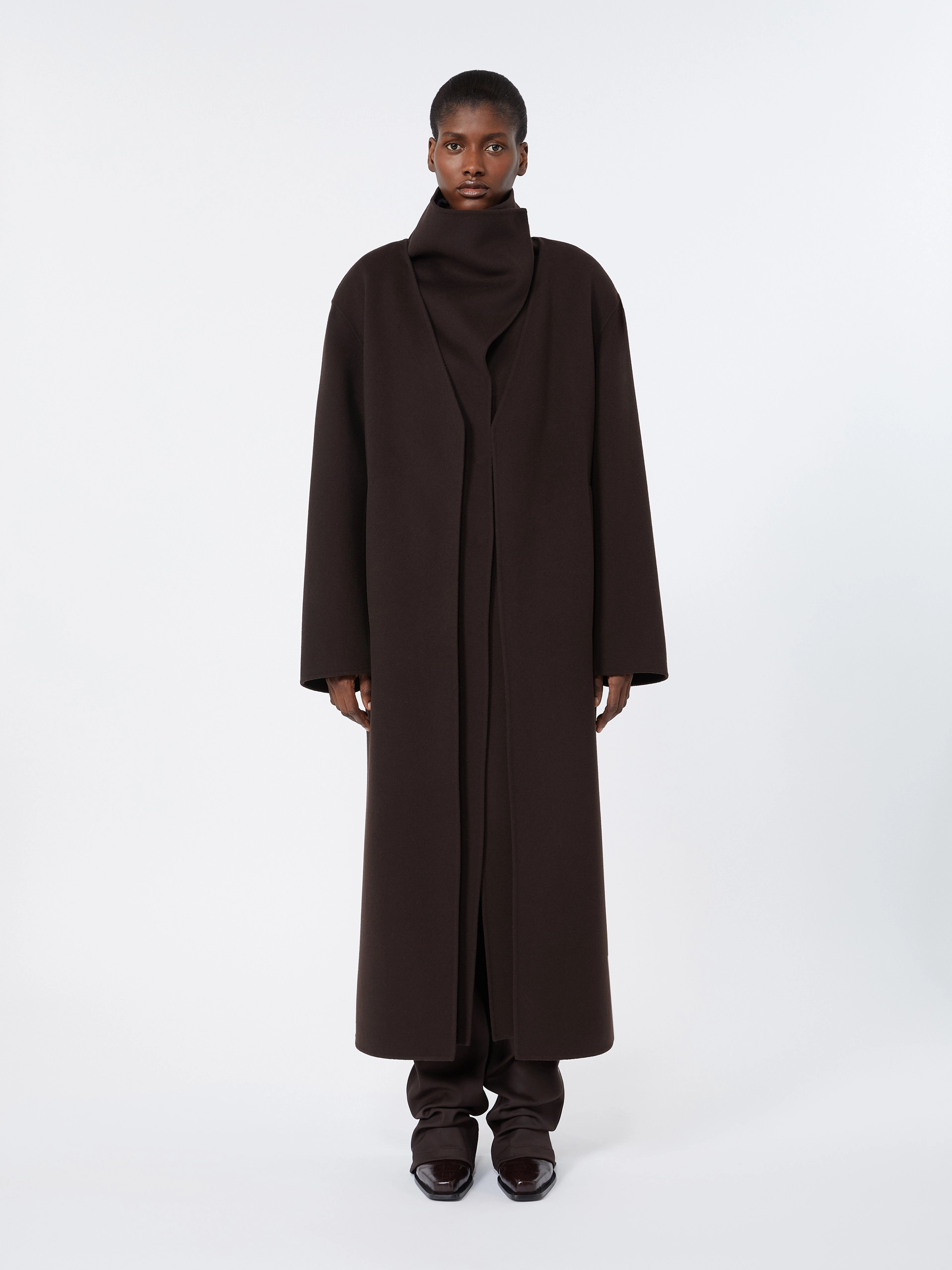 Long pure wool coat - COFFEE - Sportmax - 2
