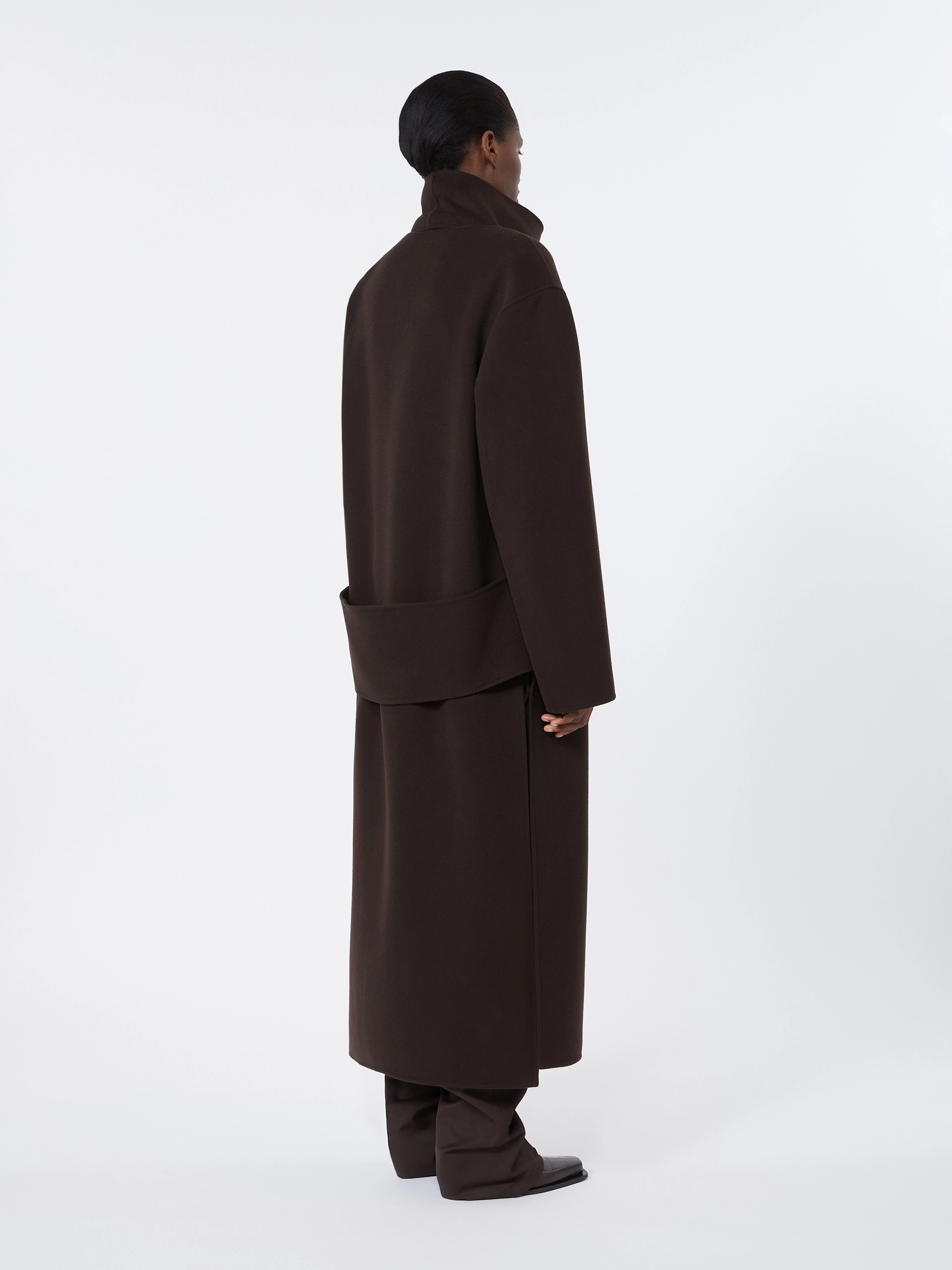 Long pure wool coat - COFFEE - Sportmax - 3