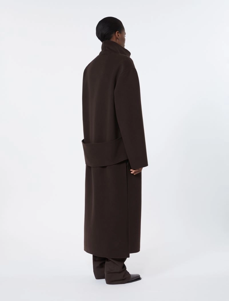 Long pure wool coat - COFFEE - Sportmax - 3