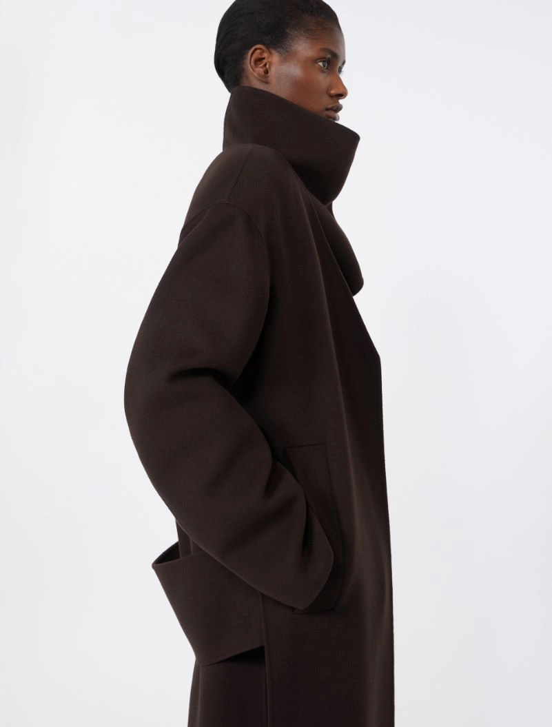 Long pure wool coat - COFFEE - Sportmax - 4
