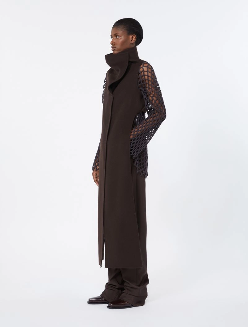 Long pure wool coat - COFFEE - Sportmax - 5