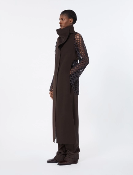 Long pure wool coat - COFFEE - Sportmax - 5