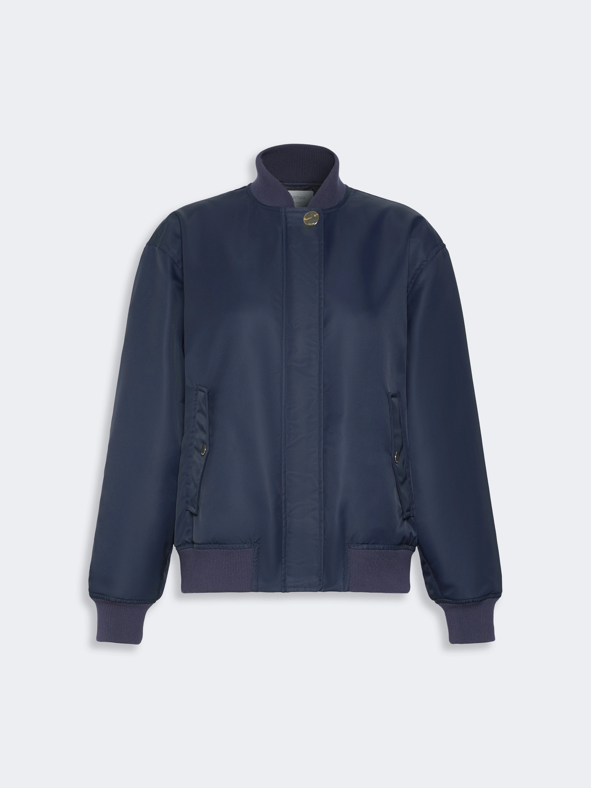 Oversized water-repellent fabric bomber jacket - MIDNIGHTBLUE - Sportmax - 6