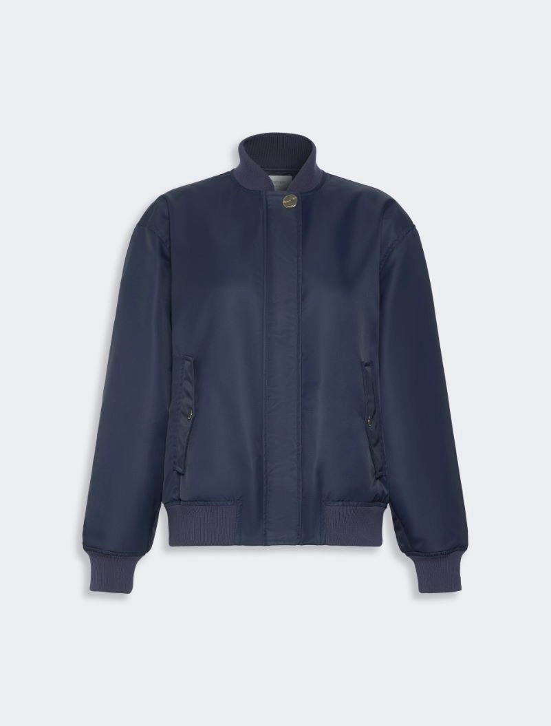 Oversized water-repellent fabric bomber jacket - MIDNIGHTBLUE - Sportmax - 6