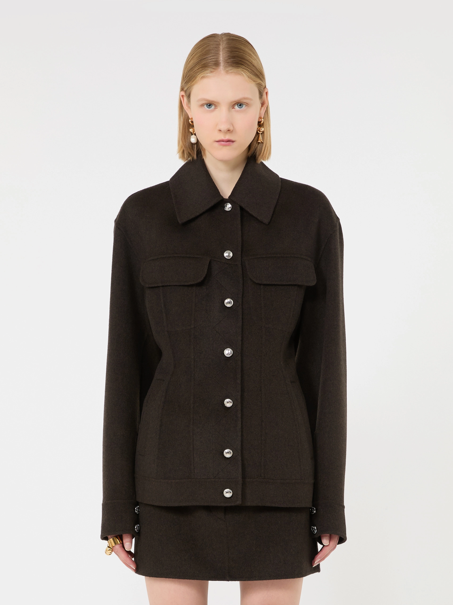 Pure wool jacket - CHOCOLATE - Sportmax - 2