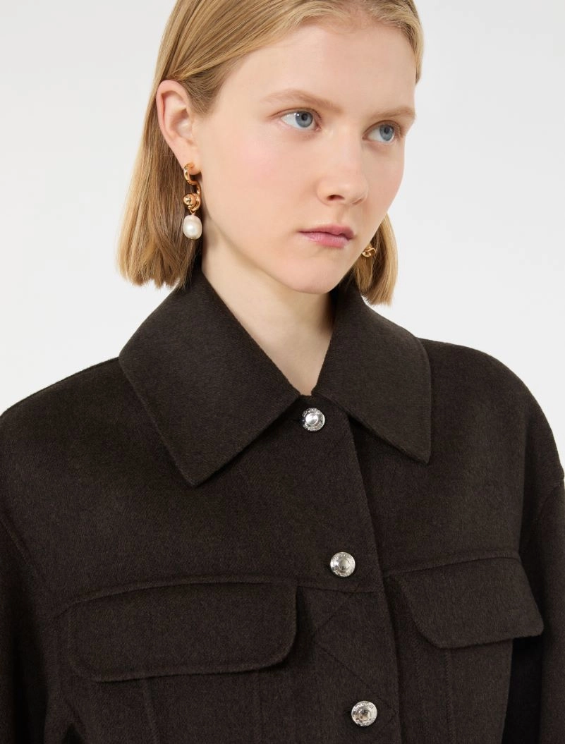 Pure wool jacket - CHOCOLATE - Sportmax - 5