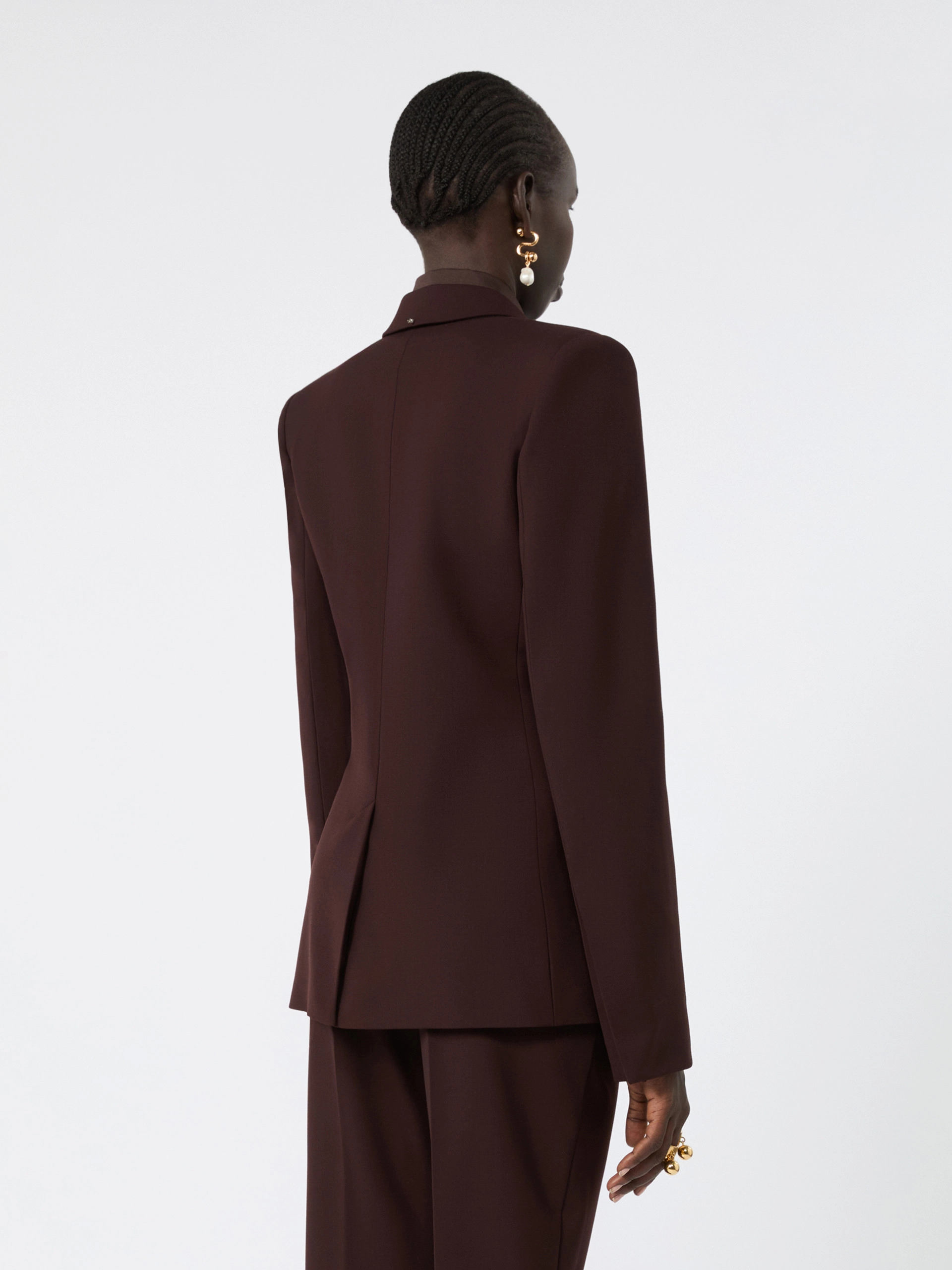Stretch wool tailored jacket - PLUM - Sportmax - 3
