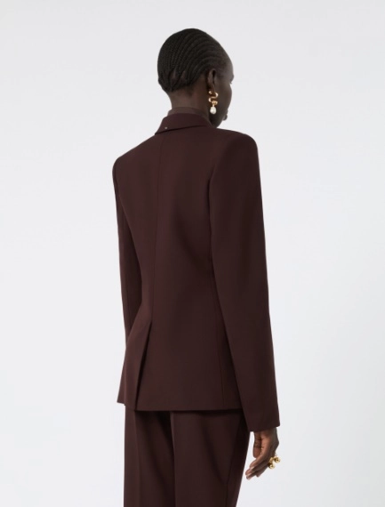 Stretch wool tailored jacket - PLUM - Sportmax - 3