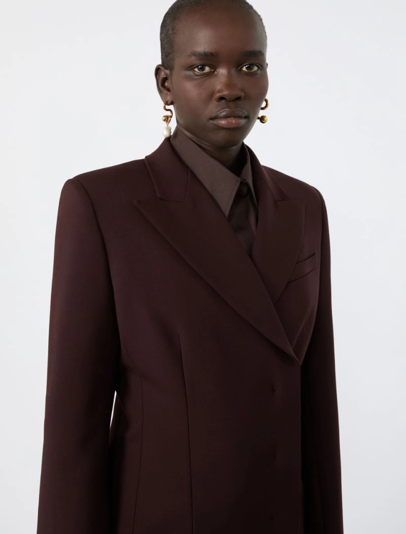 Stretch wool tailored jacket - PLUM - Sportmax - 5