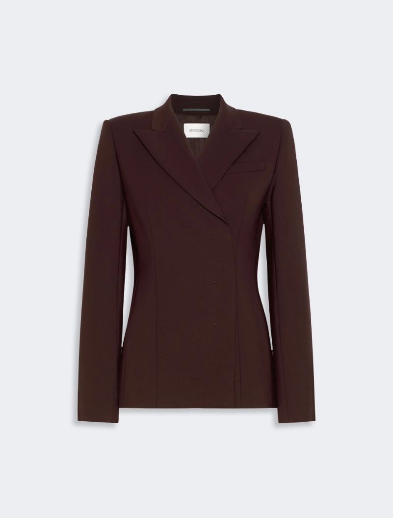Stretch wool tailored jacket - PLUM - Sportmax - 6