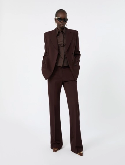 Stretch wool tailored jacket - PLUM - Sportmax - 1