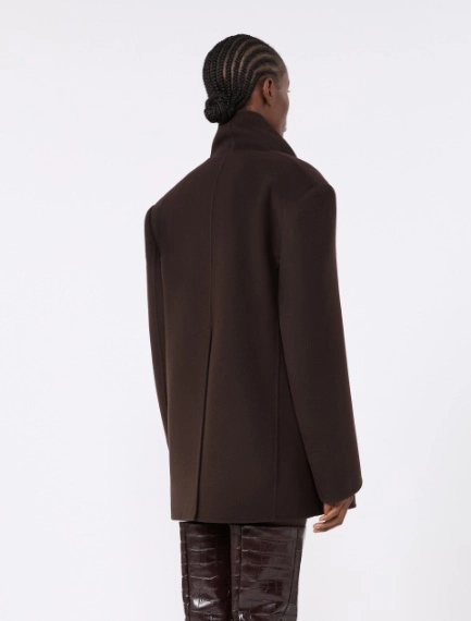 Straight pure wool jacket - COFFEE - Sportmax - 3