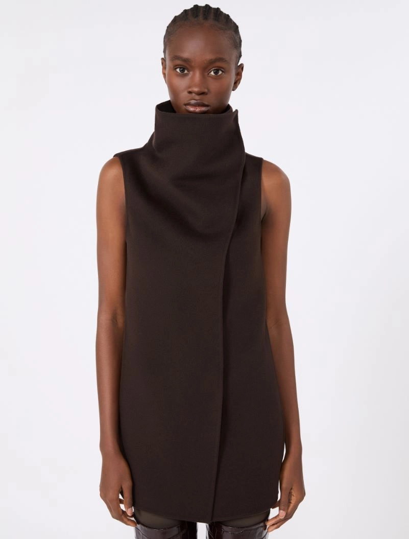 Straight pure wool jacket - COFFEE - Sportmax - 5