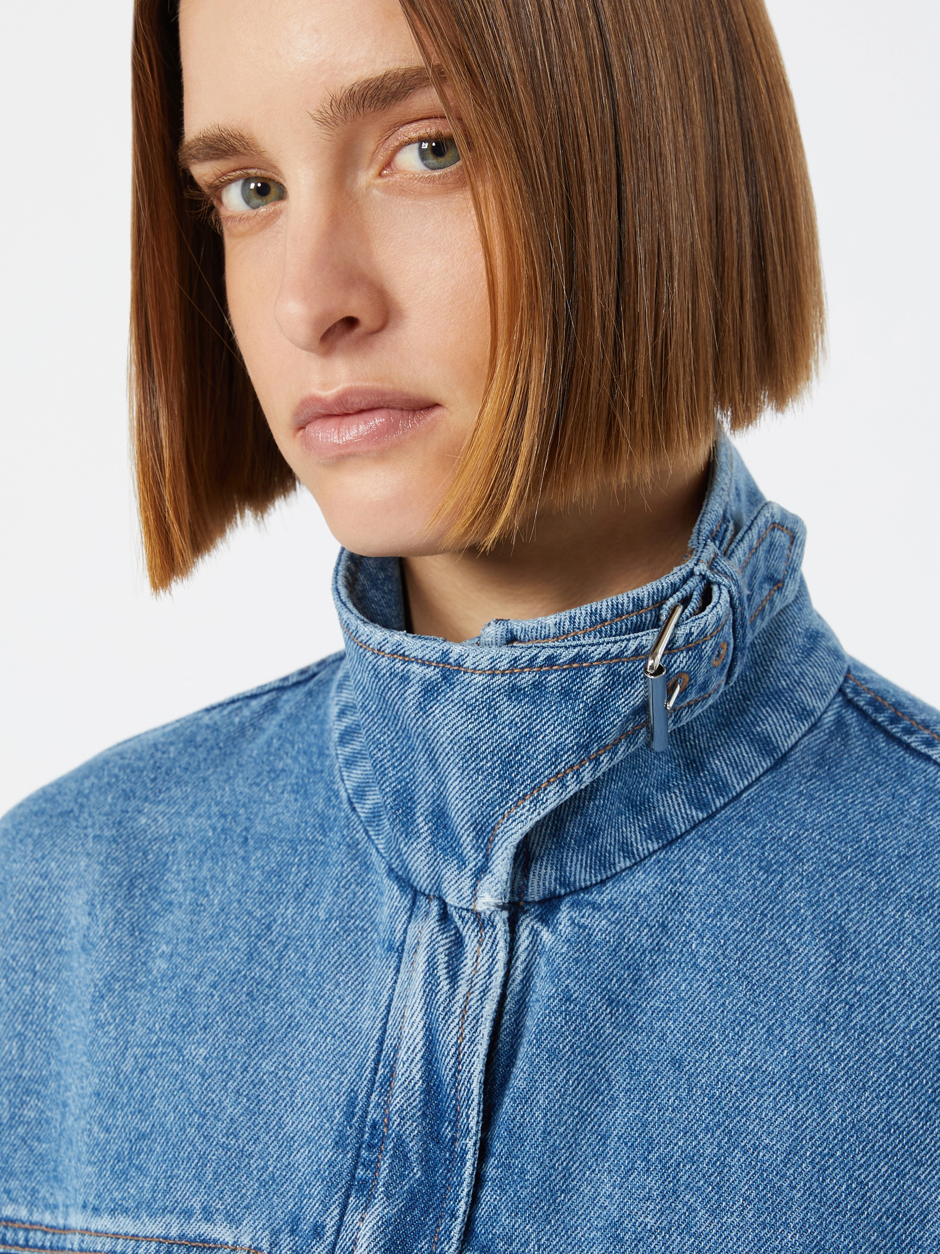 Oversize-Bomberjacke aus Denim in Indigoblau - NACHTBLAU - Sportmax - 5