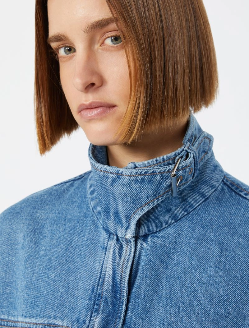 Oversize-Bomberjacke aus Denim in Indigoblau - NACHTBLAU - Sportmax - 5
