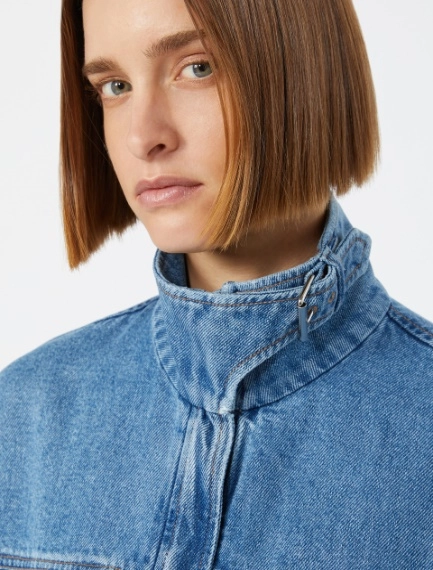Oversize-Bomberjacke aus Denim in Indigoblau - NACHTBLAU - Sportmax - 5