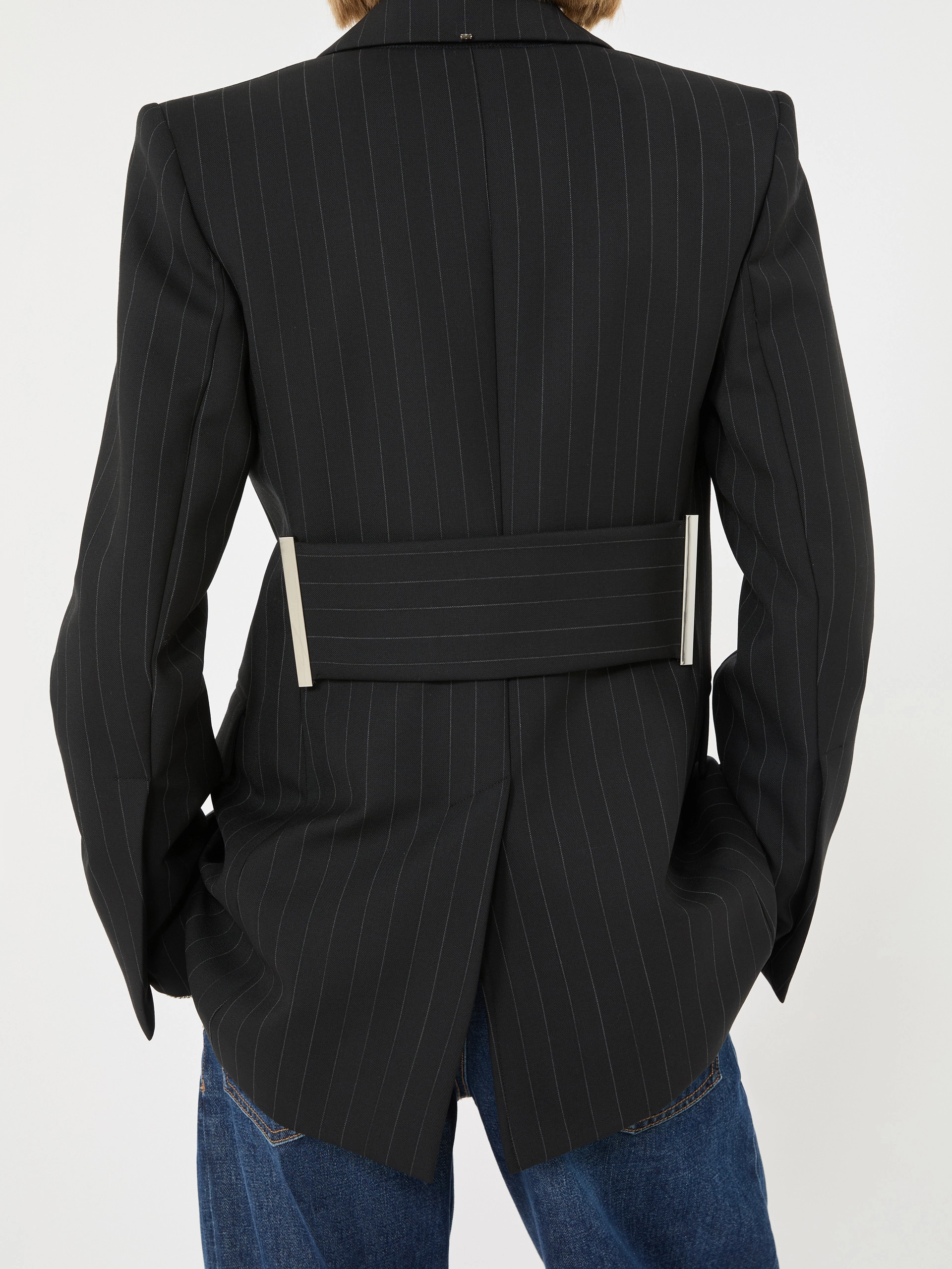 Stretch wool-blend blazer - BLACK - Sportmax - 5