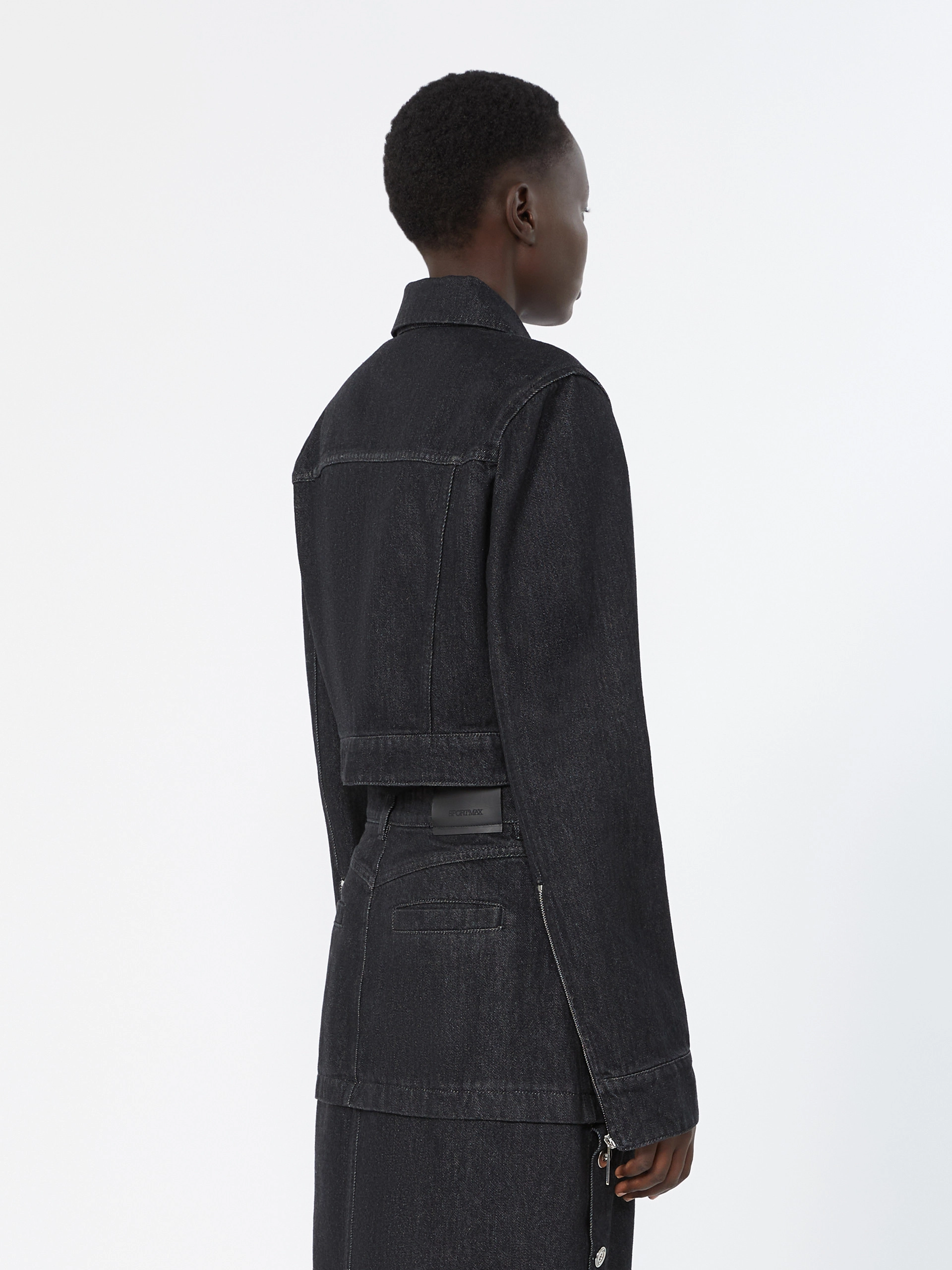 Giubbino sfiancato in denim - NERO - Sportmax - 3