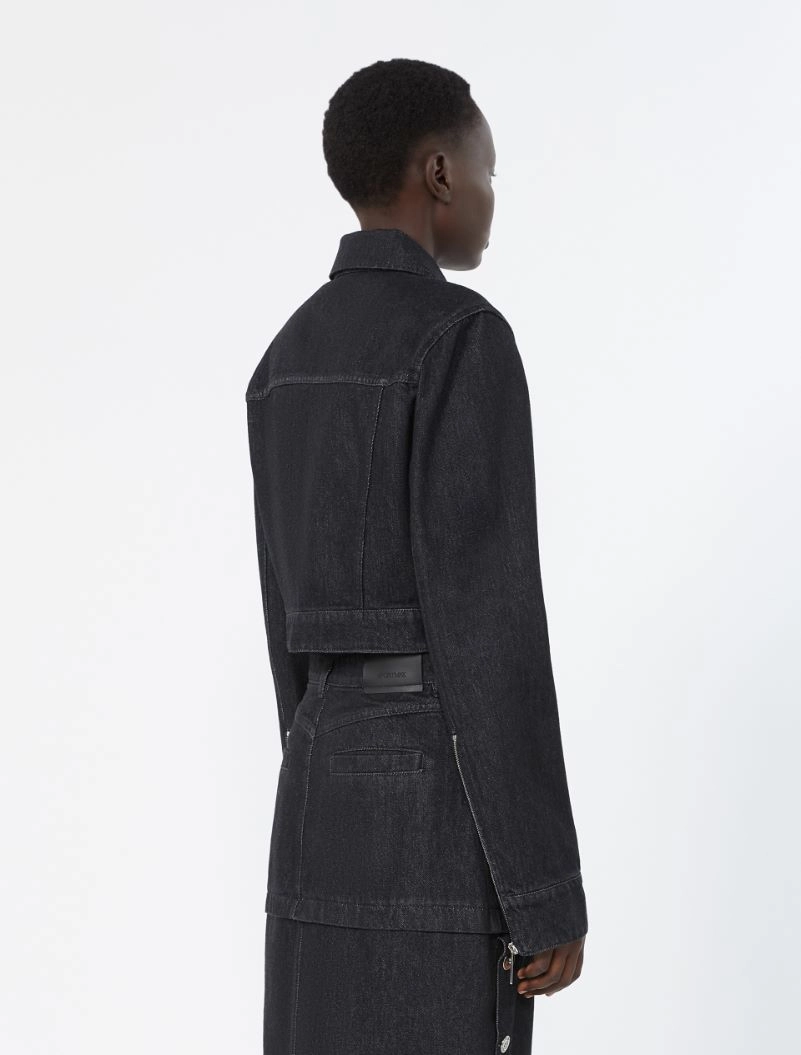 Giubbino sfiancato in denim - NERO - Sportmax - 3