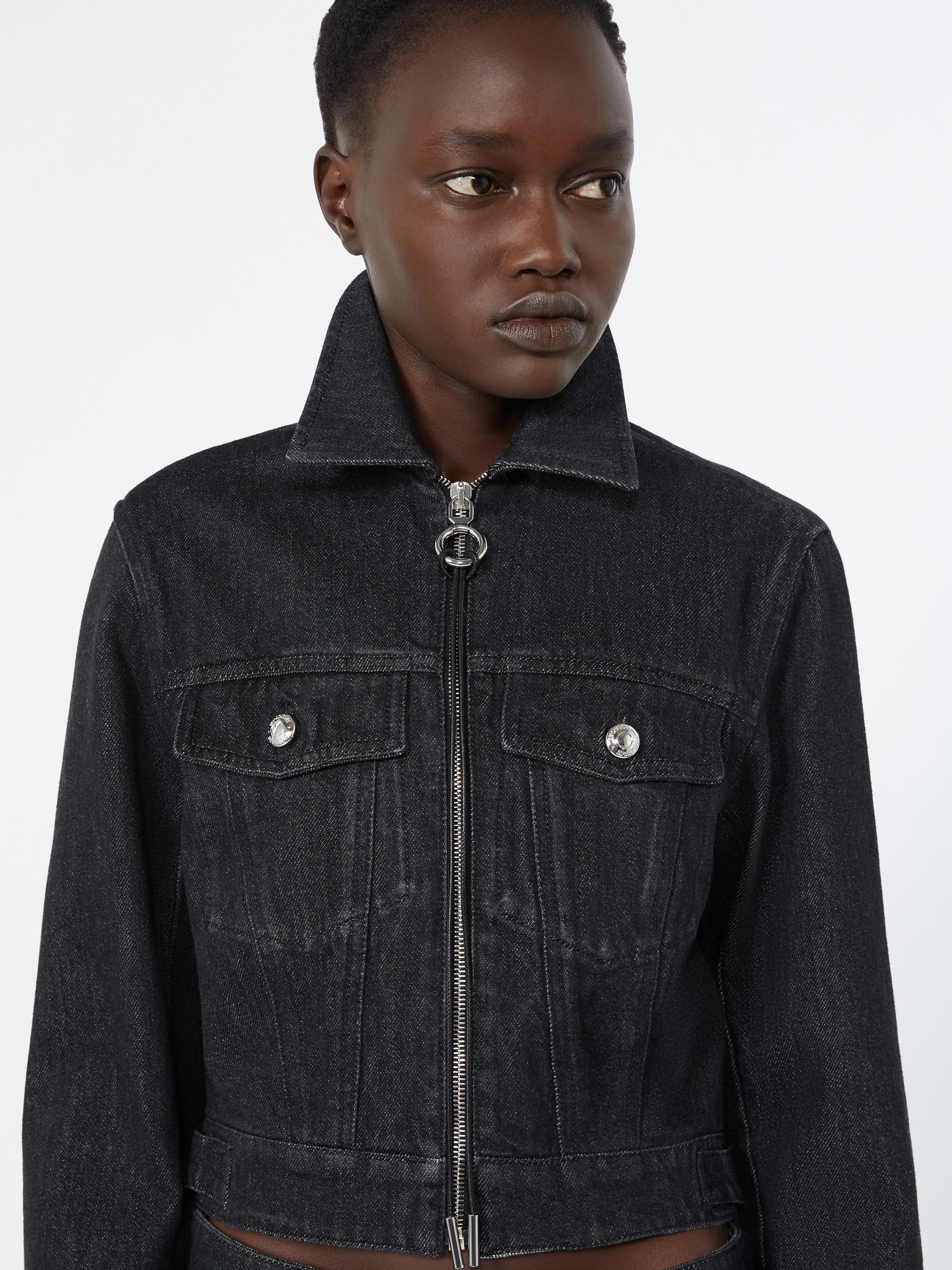 Giubbino sfiancato in denim - NERO - Sportmax - 5