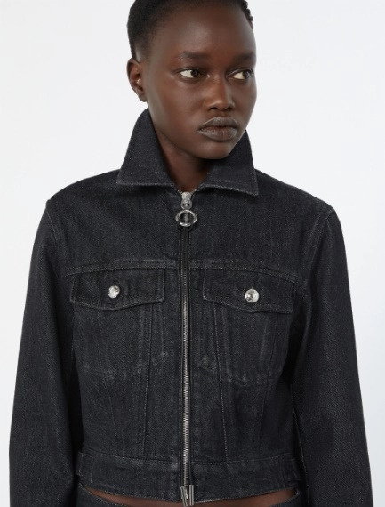 Giubbino sfiancato in denim - NERO - Sportmax - 5