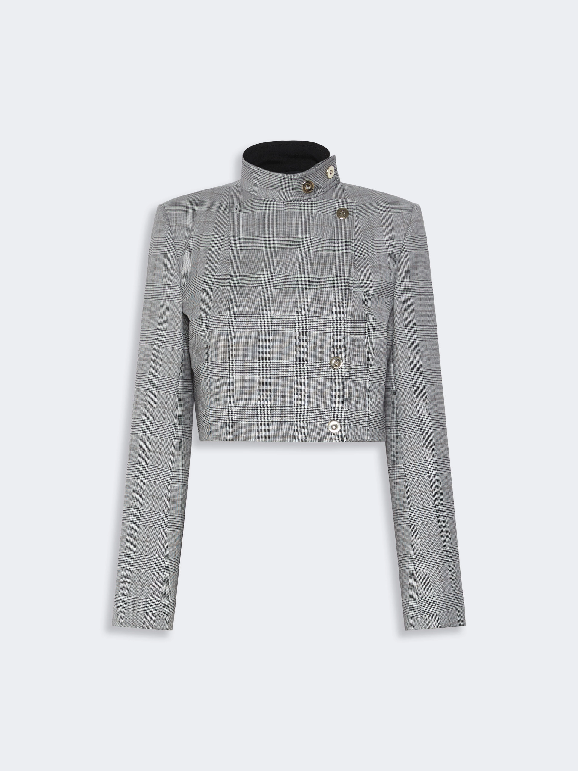 Giacca corta in Principe di Galles - BIANCO NERO - Sportmax - 6